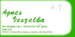 agnes veszelka business card